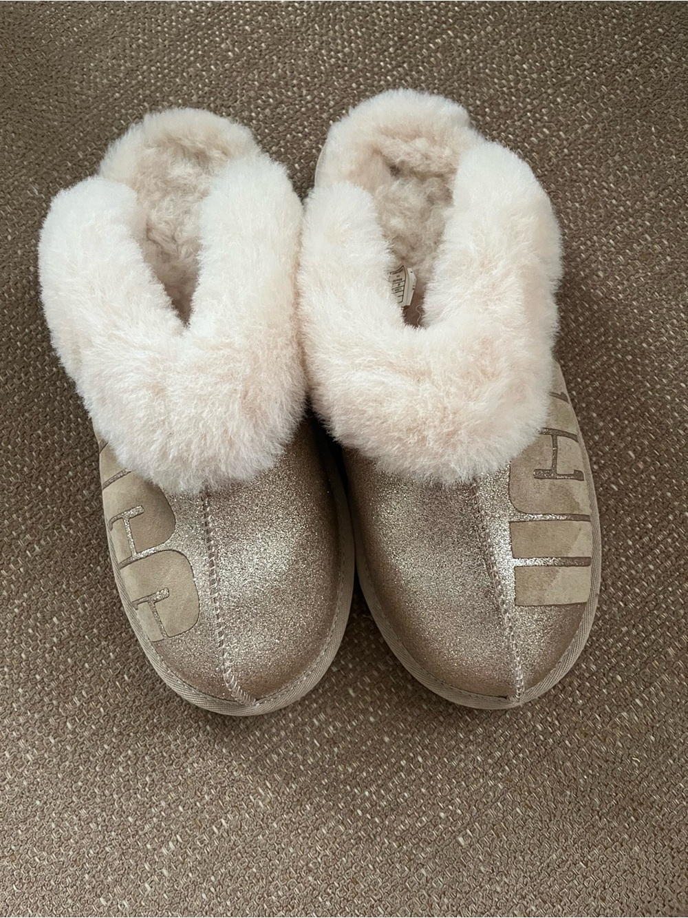 UGG Women's Plush-Lined Slipper Boot in Light Tan - Picture 2 of 3